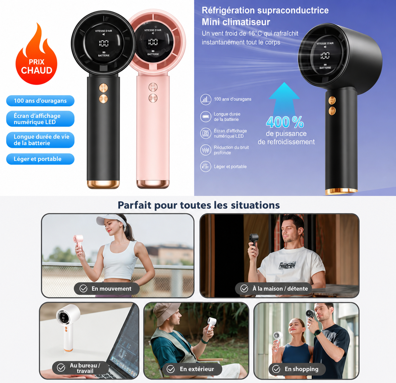 Ventilateur Portable Aveenzo